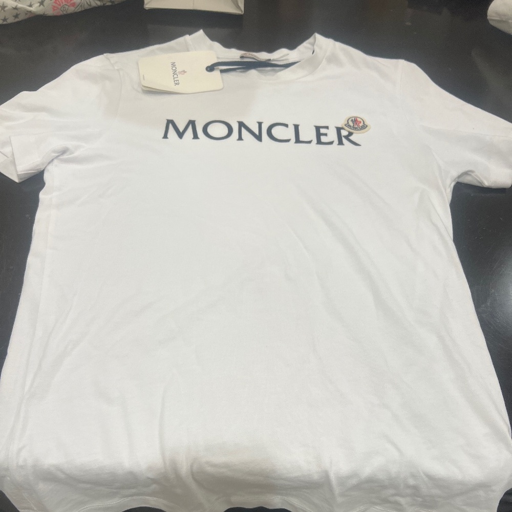 MONCLER White T-Shirt, Size XS